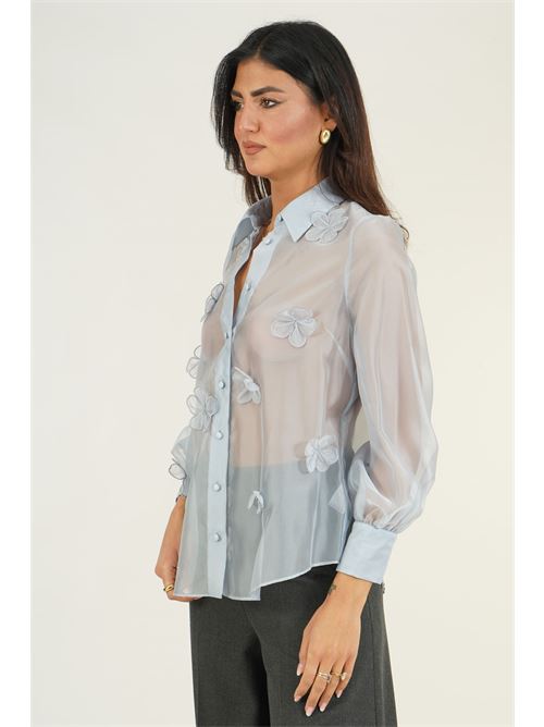 Camicia in organza Luckylu Milano | BL22FWPOWDER BLUE